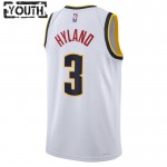Maillot NBA Denver Nuggets Bones Hyland 3 Nike 2022-23 Association Edition Blanc Swingman - Enfant